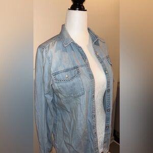 GAP KIDS Denim Button Up with Studded Pockets